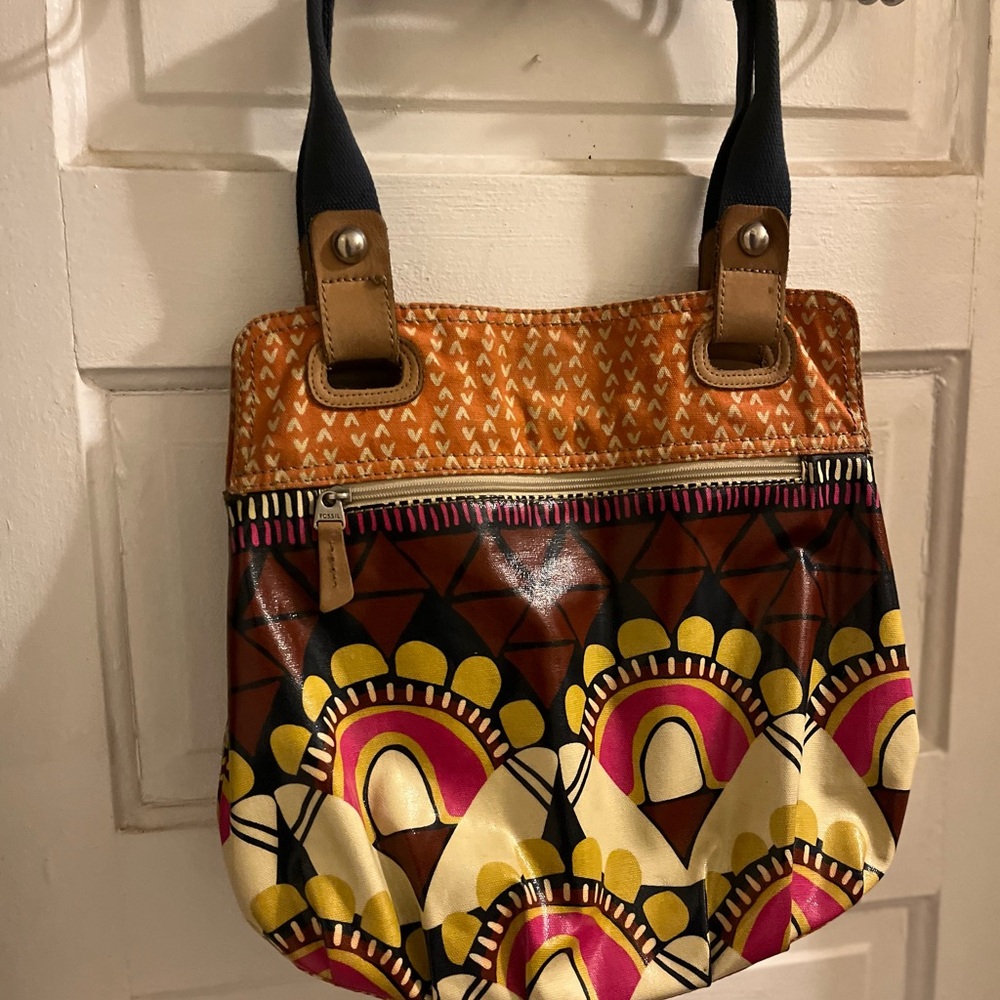FOSSIL FLORAL KEY-PER MULTICOLOR SHOULDER BAG/TOTE